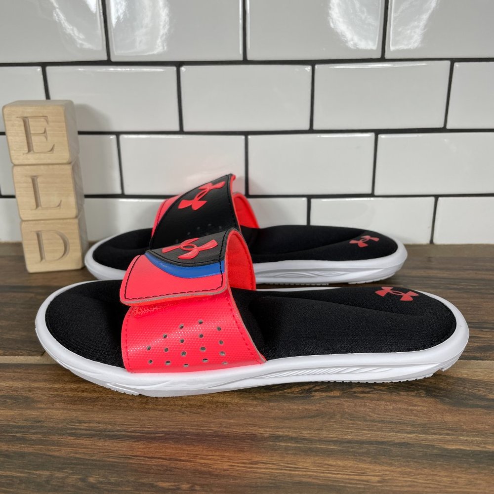 Under Armour Ignite VI Youth Boy's Size 2Y Shoes Multicolor Comfort Slide Sandal